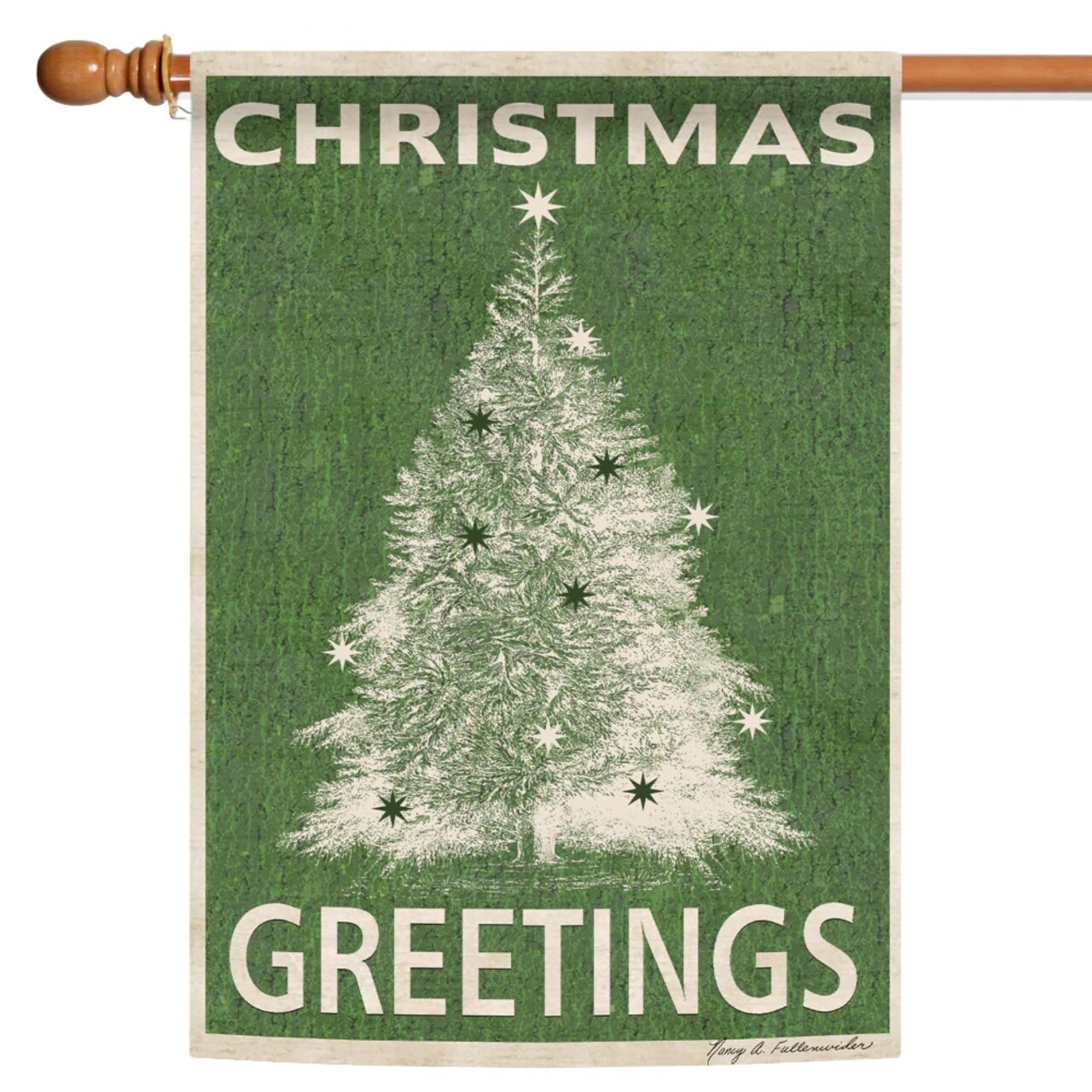 Toland Home Garden "Christmas Greetings" Outdoor House Flag 40" x 28"
